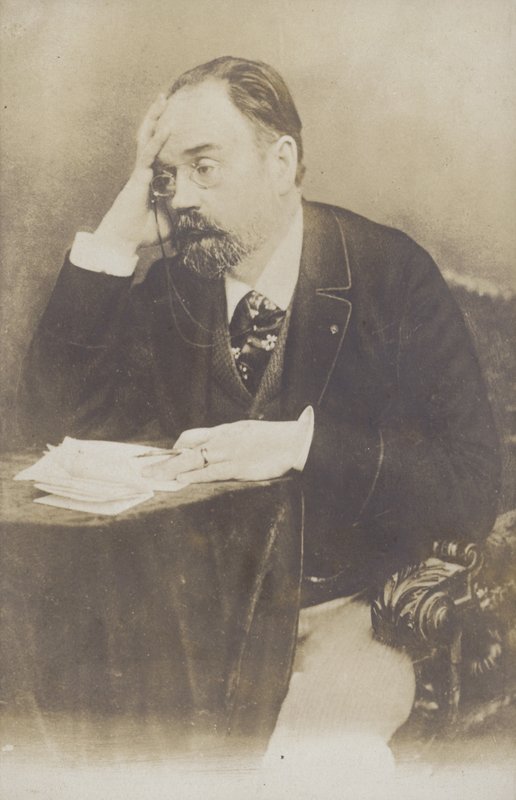 Emile Zola (1840-1902), Fransız romancı, gazeteci ve oyun yazarı by French Photographer
