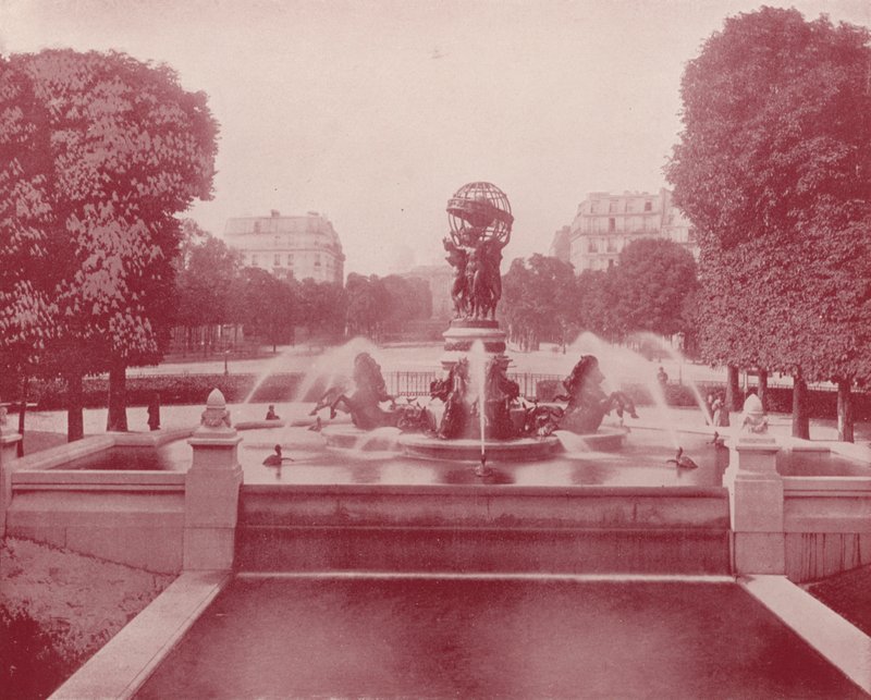 Gözlemevi Çeşmesi, Lüksemburg Sarayı (s/b fotoğraf) by French Photographer