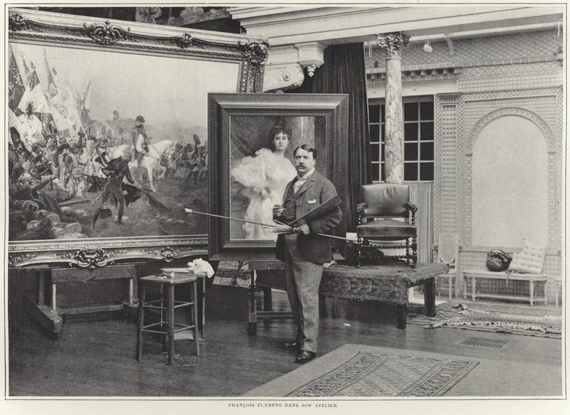 François Flameng atölyesinde by French Photographer