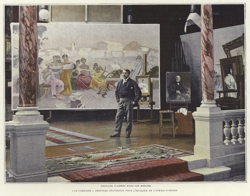 François Flameng atölyesinde by French Photographer