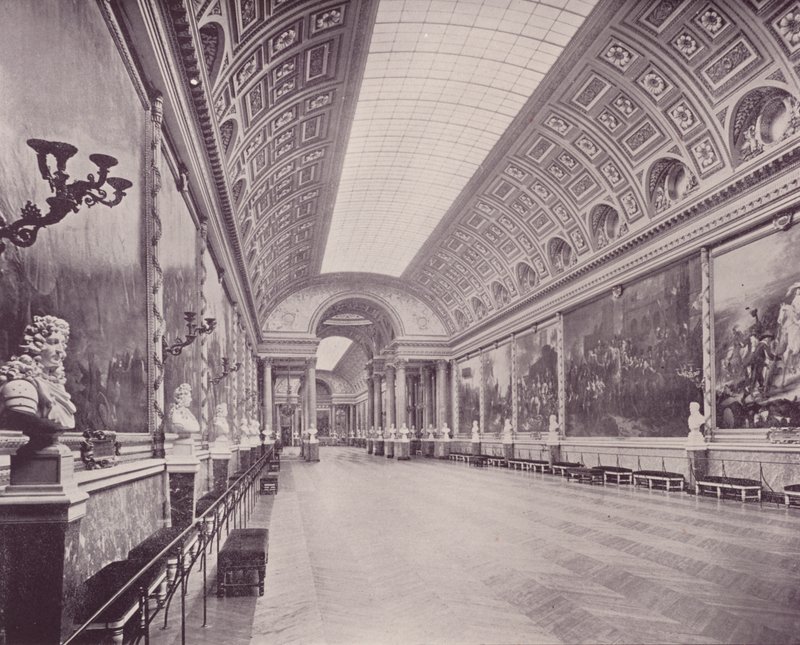 Savaşlar Galerisi, Versay Sarayı (s/b fotoğraf) by French Photographer