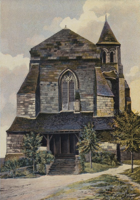 Gennes, St-Veterin Kilisesi, Ensemble O (çan kulesinin restorasyonundan önce) by French Photographer