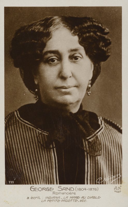 George Sand (1804-1876), Fransız romancı by French Photographer