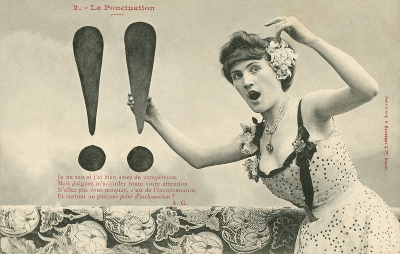 İki ünlem işareti olan kız (s/b fotoğraf) by French Photographer