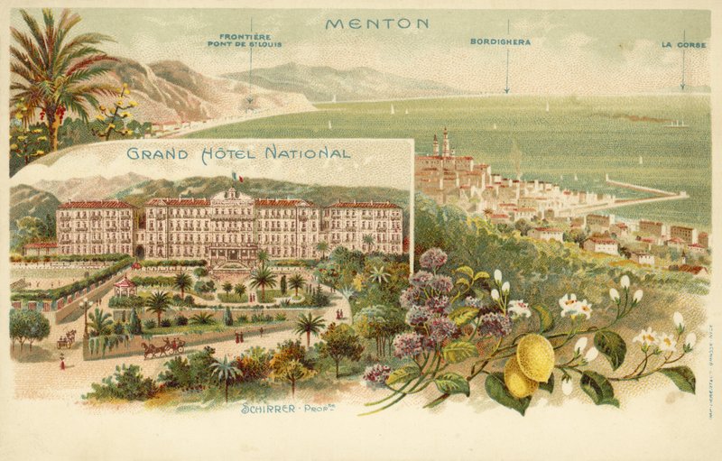 Grand Hotel National, Menton (renkli taş) by French Photographer