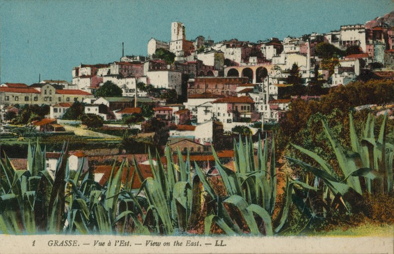 Grasse: Doğudan görünüm (renkli fotoğraf) by French Photographer