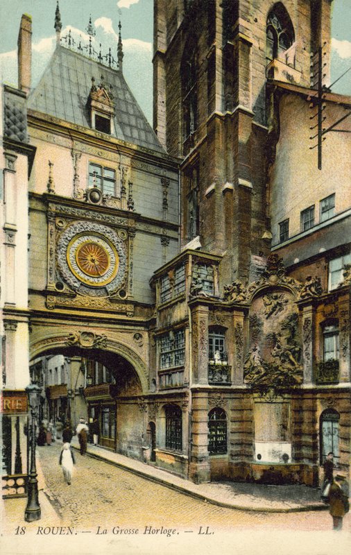 Gros Horloge, Rouen (renkli fotoğraf) by French Photographer