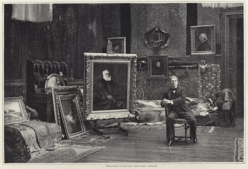 Jean-Joseph Benjamin-Constant atölyesinde by French Photographer