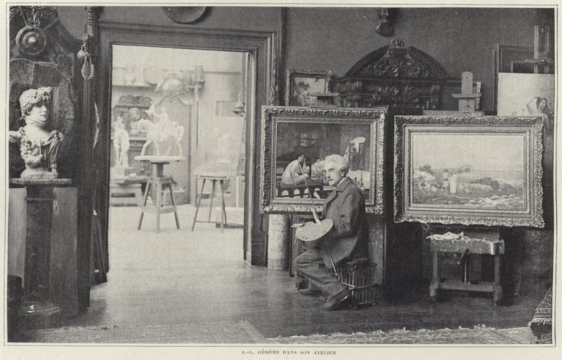 Jean-Leon Gerome atölyesinde by French Photographer