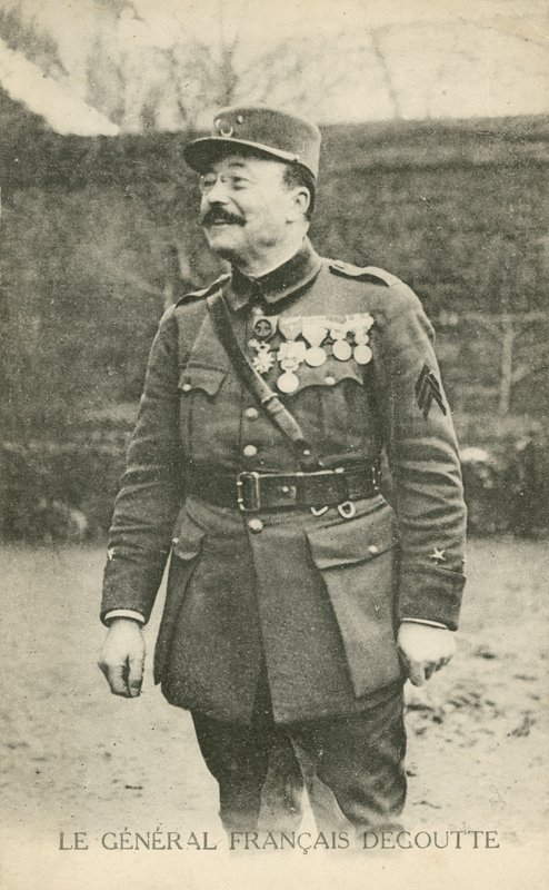 Jean-Marie Degoutte, Fransız Birinci Dünya Savaşı generali (s/b fotoğraf) by French Photographer