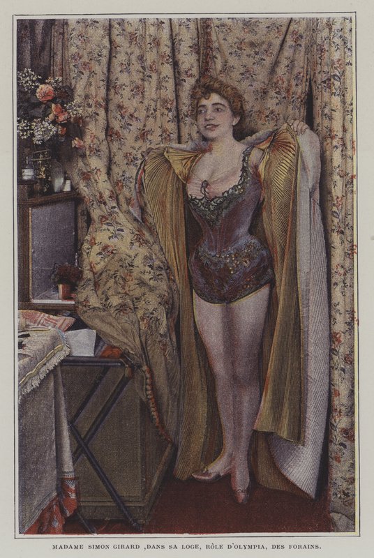 Fransız opera sanatçısı Juliette Simon-Girard soyunma odasında (renkli fotoğraf) by French Photographer