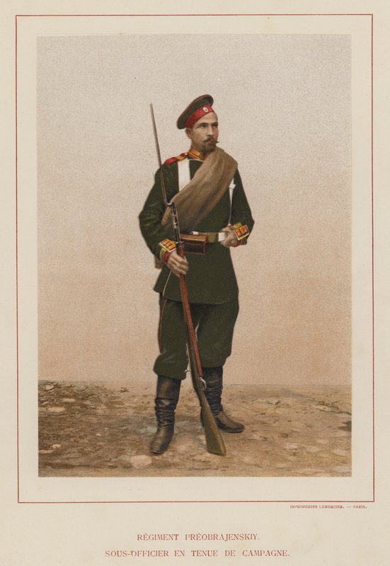 Rus Ordusu: Alay Preobrajenskiy, Saha Elbiseli Astsubay (fotoğraf) by French Photographer