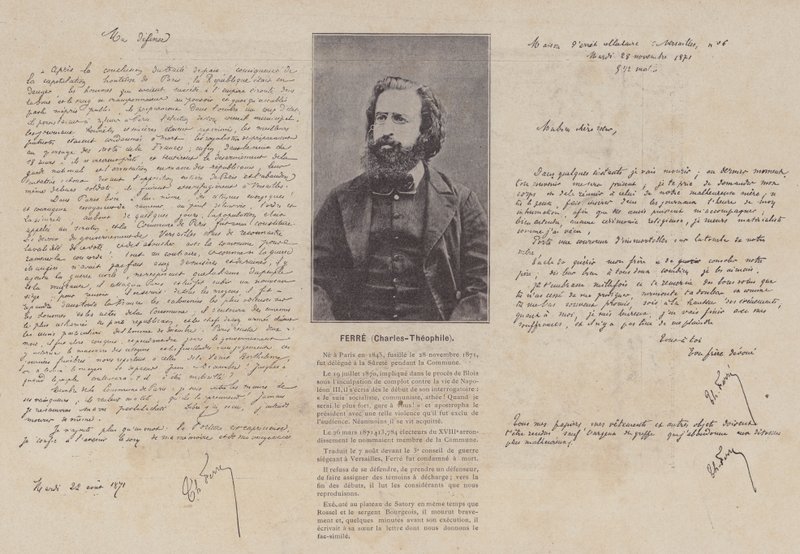 Paris Komünü, Charles-Theophile Ferre (s/b fotoğraf) by French Photographer