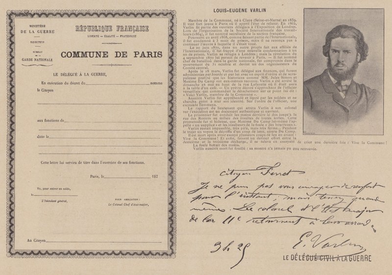 Paris Komünü, Louis-Eugene Varlin (s/b fotoğraf) by French Photographer