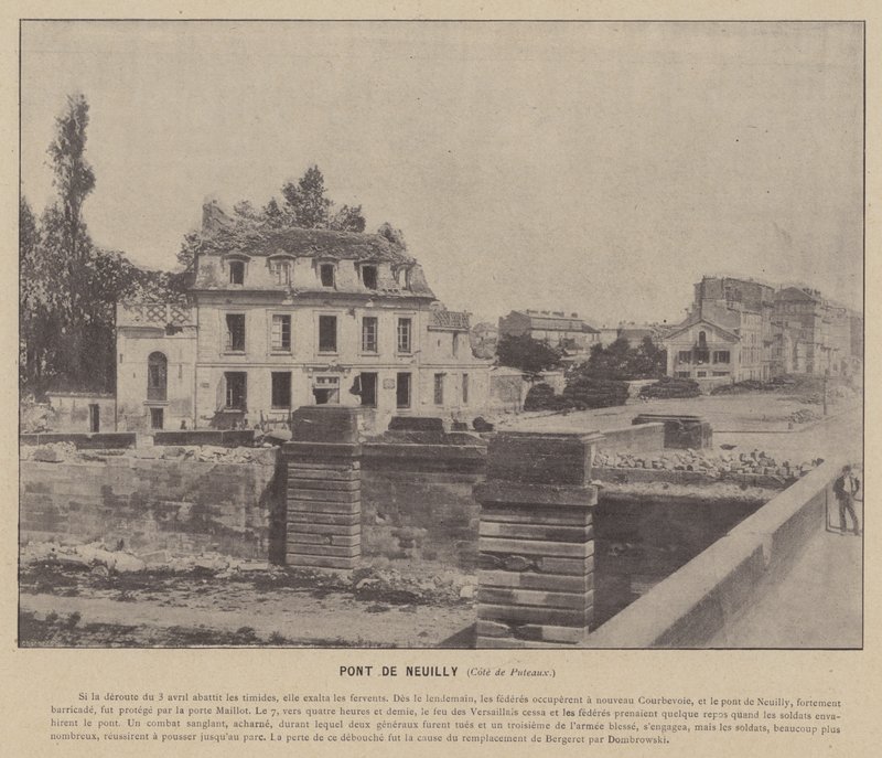 Paris Komünü, Pont De Neuilly, Cote de Puteaux (s/b fotoğraf) by French Photographer