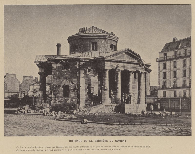Paris Komünü, Rotonde De La Barriere Du Combat (s/b fotoğraf) by French Photographer