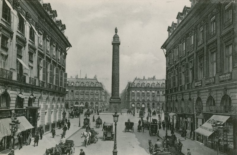 La Place Vendome, Place Vendome (fotogravür) by French Photographer