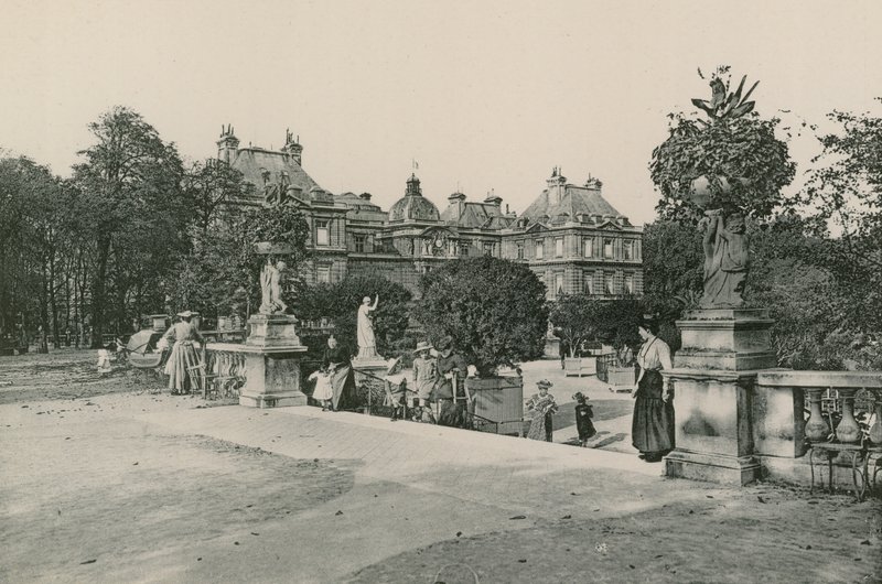 Le Jardin du Luxembourg, Lüksemburg Bahçesi (fotogravür) by French Photographer