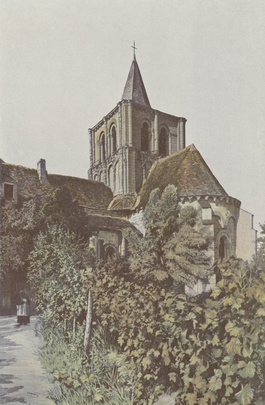 Lencloitre, Kilise, Apsis ve çan kulesi by French Photographer