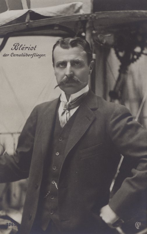 Louis Bleriot, Fransız havacı (s/b fotoğraf) by French Photographer