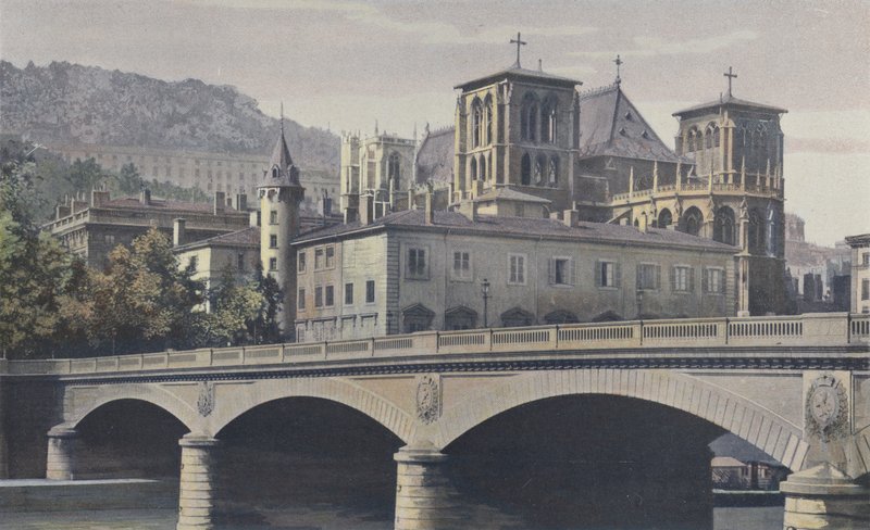Lyon, Archeveche, Cathedrale St-Jean ve Coteau de Fourviere by French Photographer