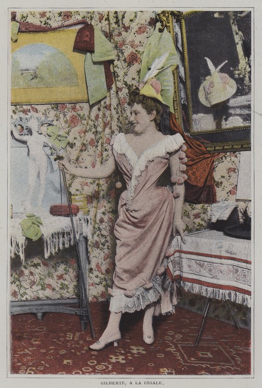 Matmazel Gilberte, Fransız şarkıcı La Cigale, Paris (renkli fotoğraf) by French Photographer