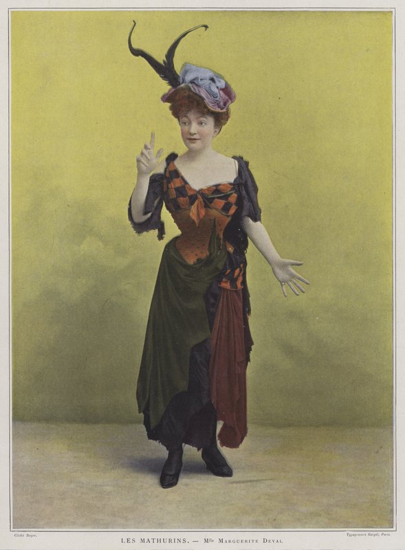 Marguerite Deval, Fransız aktris ve opera sanatçısı (renkli fotoğraf) by French Photographer