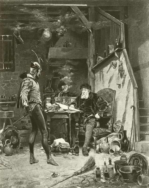 Mephistopheles ve Faust (gravür) by French Photographer