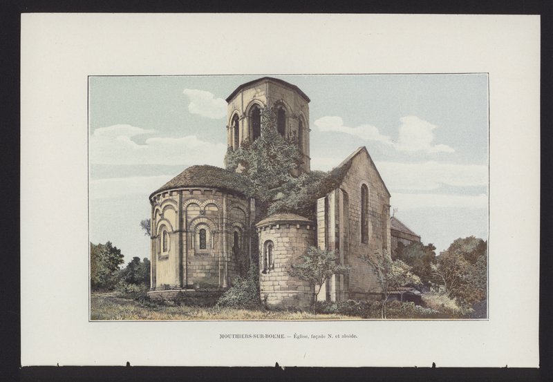 Mouthiers-sur-Boeme, Kilise, N cephe ve apsis by French Photographer