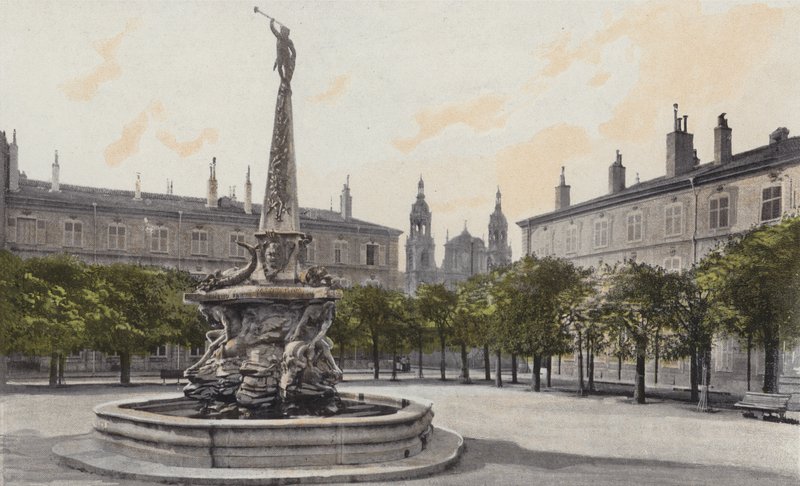Nancy, Fontaine ve Place dAlliance by French Photographer