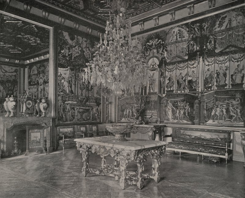 Fontainebleau Sarayı, Resepsiyon Salonu (s/b fotoğraf) by French Photographer