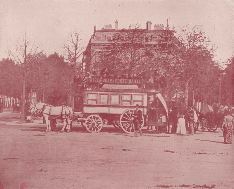 Paris: Bir Paris Omnibus (s/b fotoğraf) by French Photographer