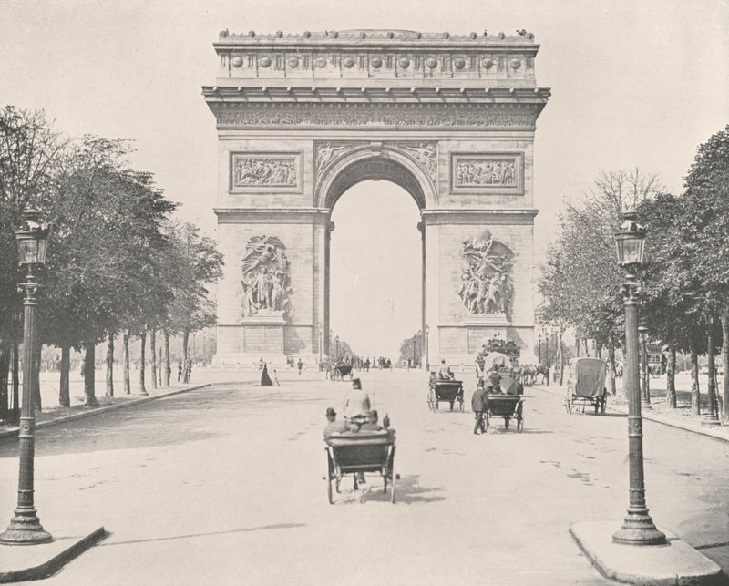 Paris: Doğudan Zafer Takı (s/b fotoğraf) by French Photographer