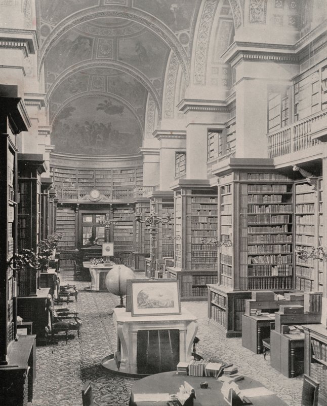 Paris: Temsilciler Meclisi Bibliotheque (s/b fotoğraf) by French Photographer