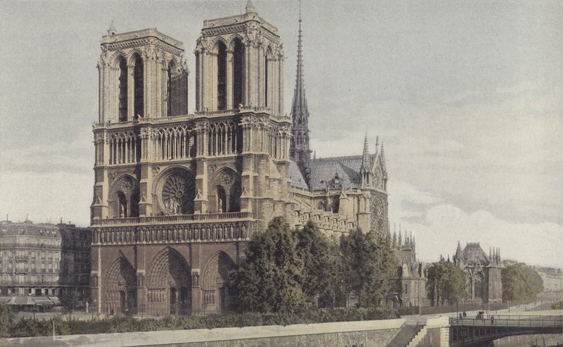 Paris, Notre-Dame Kilisesi, Cephe Görünümü O by French Photographer