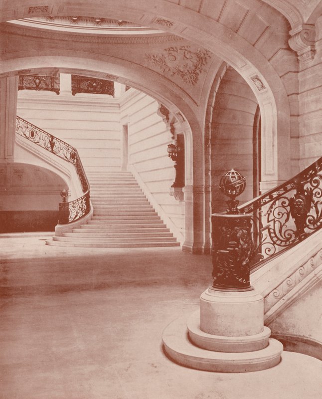 Paris: Sorbonne Escalier (s/b fotoğraf) by French Photographer