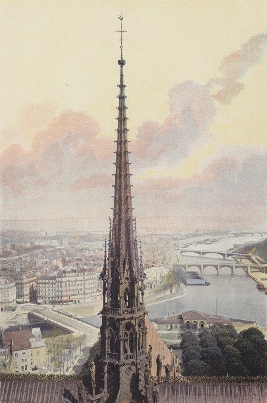 Paris, Fleche de Notre-Dame, Güney Kulesinden Görünüm by French Photographer