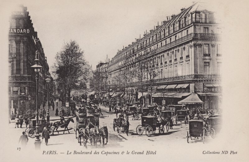Paris, Le Boulevard Des Capucines, Le Grand Otel by French Photographer