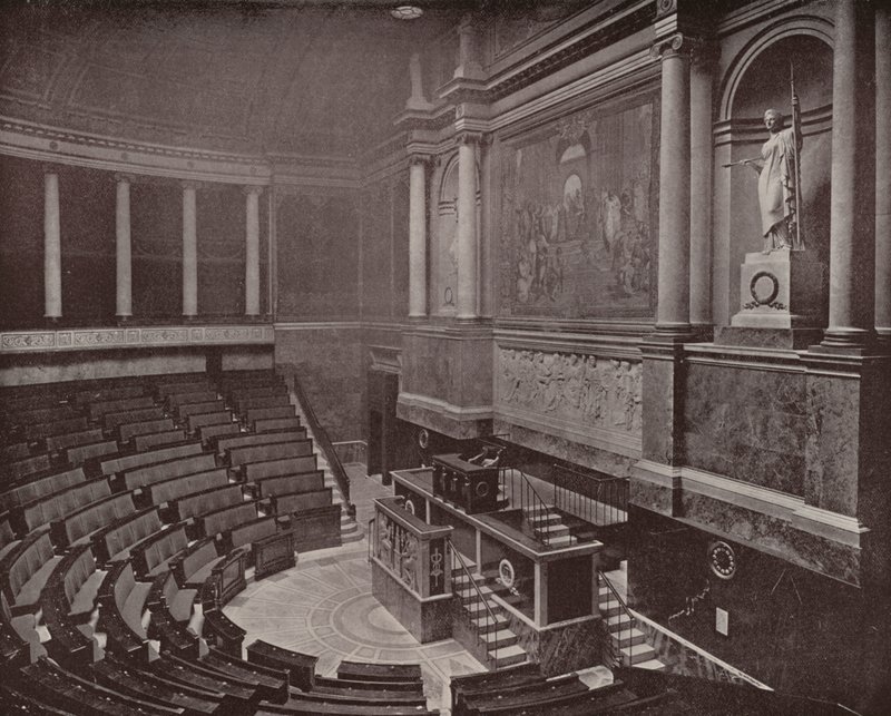 Paris: Yasama Salonu, Temsilciler Meclisi (s/b fotoğraf) by French Photographer