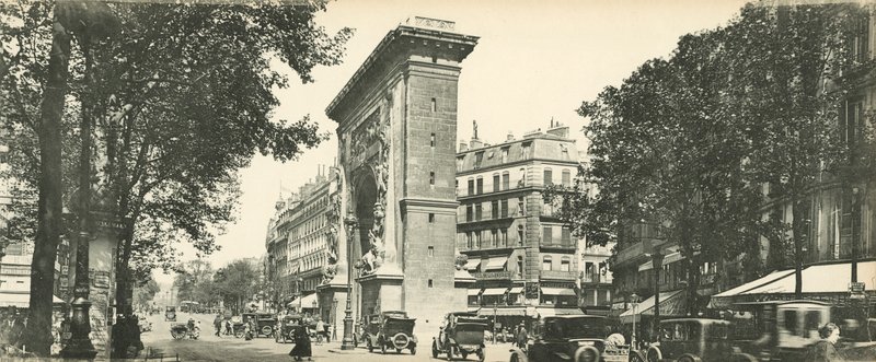 Paris, Perspective des Grands Boulevards, La Porte St-Denis, Büyük Bulvarların Perspektifi, St-Denis Kapısı by French Photographer