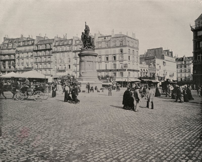 Paris: Place de Clichy (s/b fotoğraf) by French Photographer