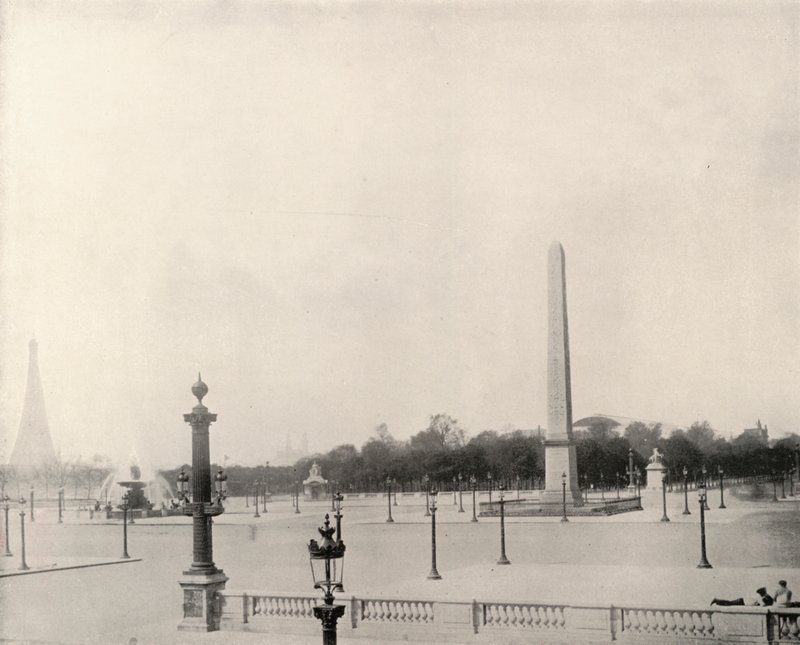 Paris: Place de la Concorde (s/b fotoğraf) by French Photographer