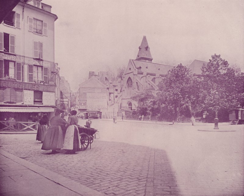 Paris: Aziz Medard Kilisesi (s/b fotoğraf) by French Photographer