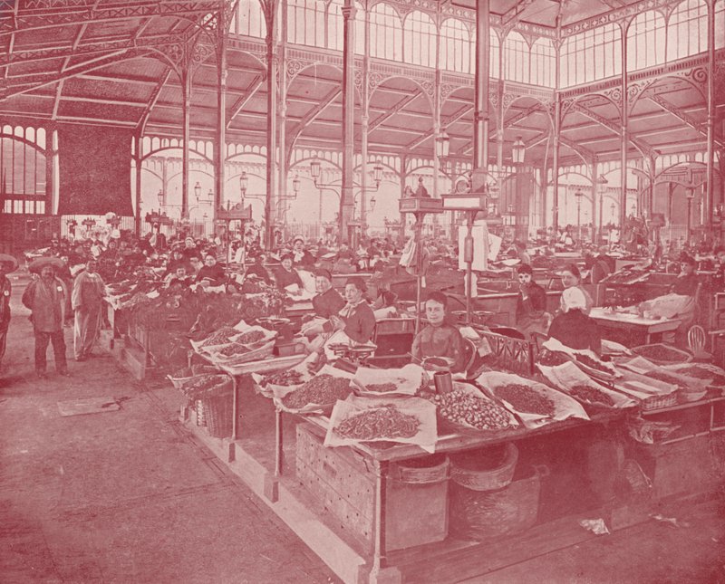 Paris: Grand Central Market (s/b fotoğraf) by French Photographer
