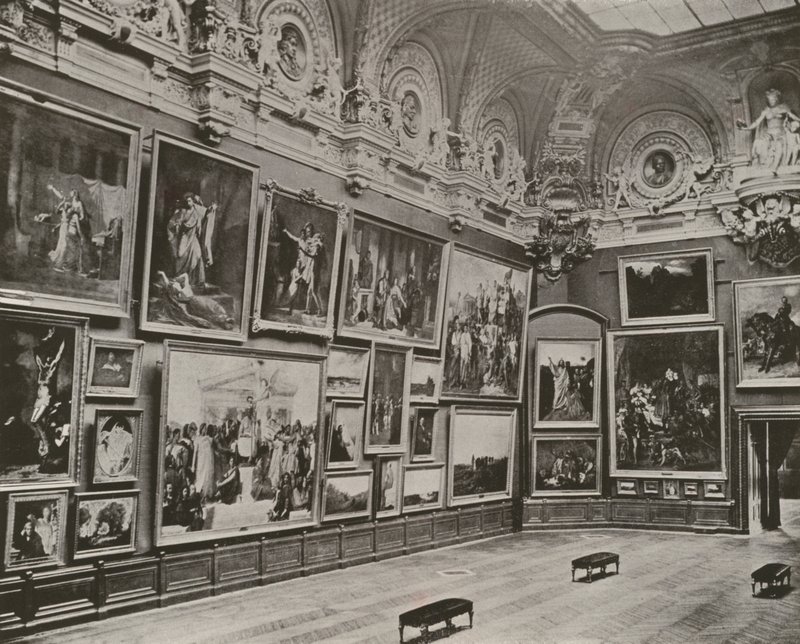 Paris: Yeni Fransız Galerisi, Louvre Müzesi (s/b fotoğraf) by French Photographer