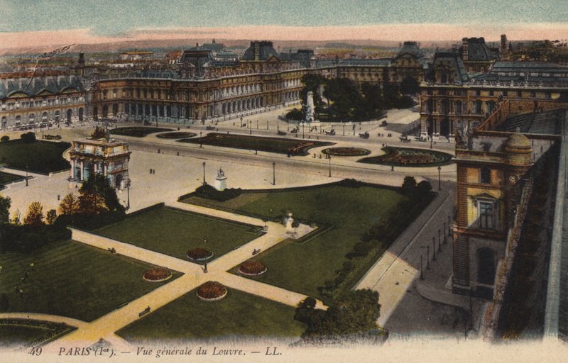 Paris, Vue generale du Louvre by French Photographer