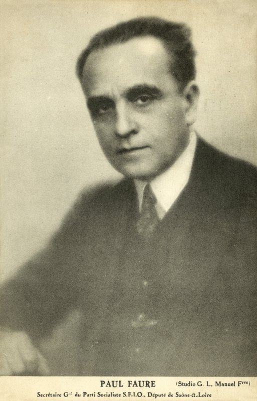 Paul Faure, Fransız sosyalist politikacı (s/b fotoğraf) by French Photographer