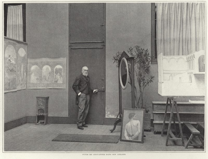 Pierre Puvis de Chavannes atölyesinde by French Photographer