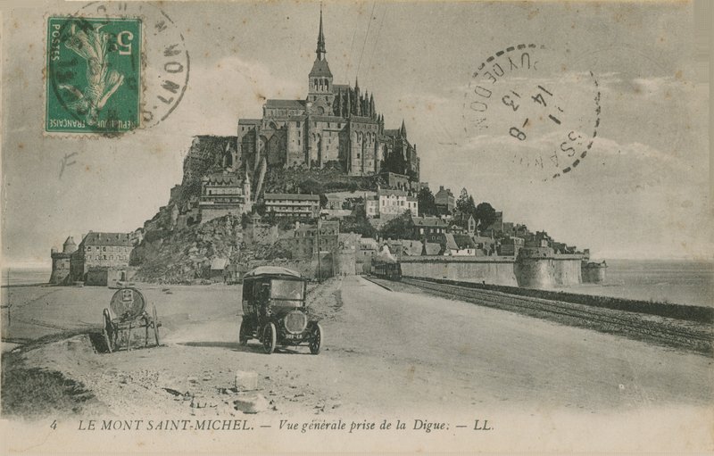 Mont Saint-Michel, Normandiya, 1913
