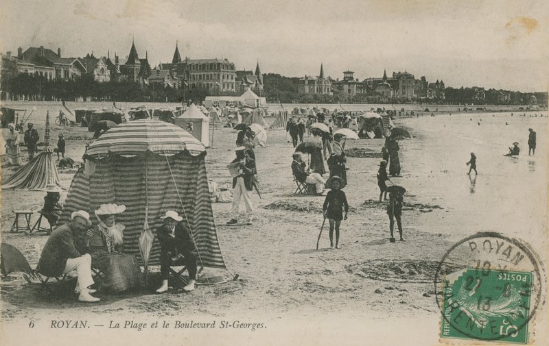 Plaj ve Boulevard St Georges, Royan, Fransa